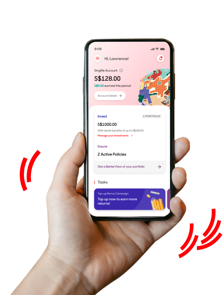 Image of Singlife Account Mobile App
